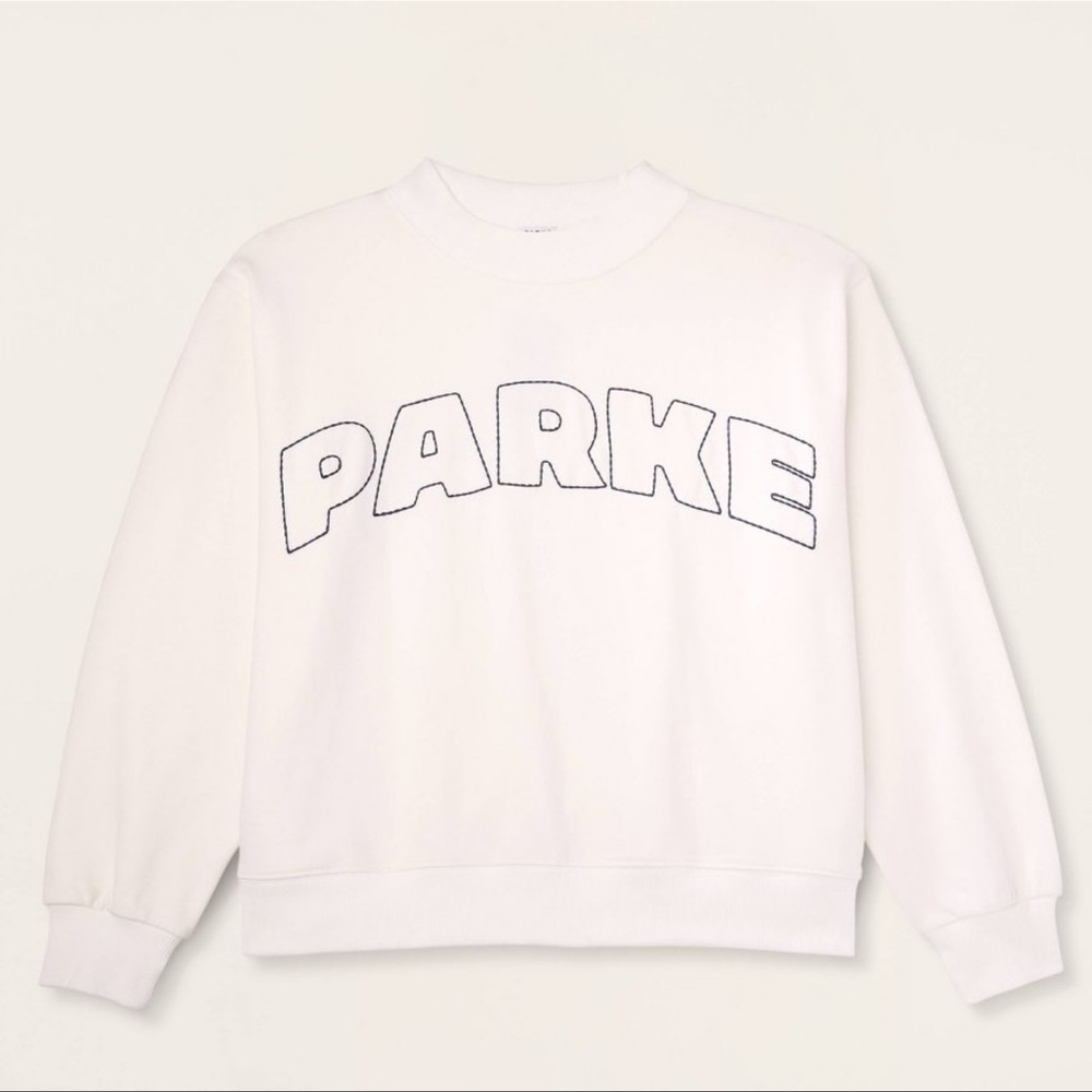 PARKE * target White Crewneck Sweatshirt